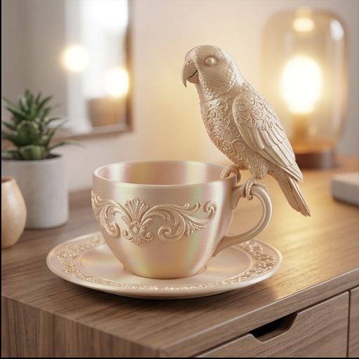 シロハラインコのアクセサリートレイ 2枚目