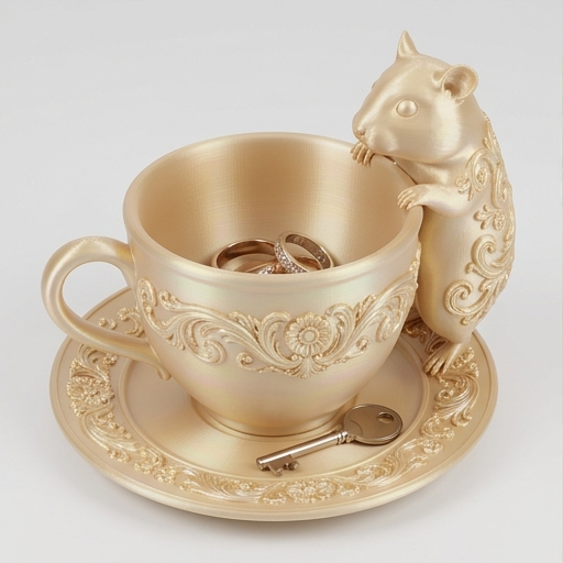 クリームハムスターのアクセサリートレイ 1枚目