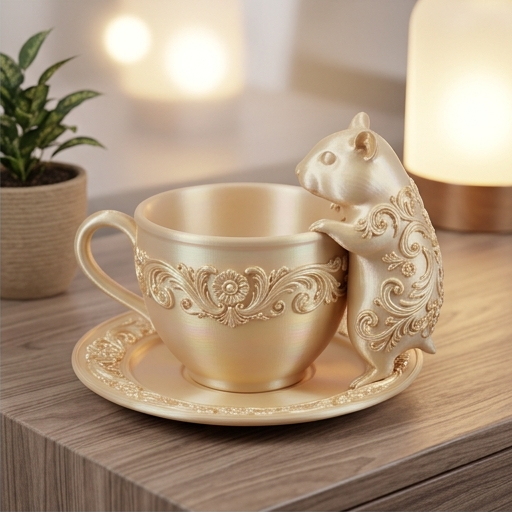 クリームハムスターのアクセサリートレイ 2枚目
