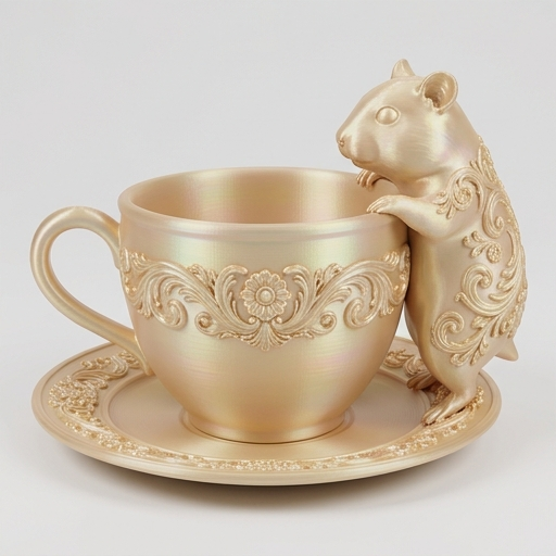 クリームハムスターのアクセサリートレイ 3枚目