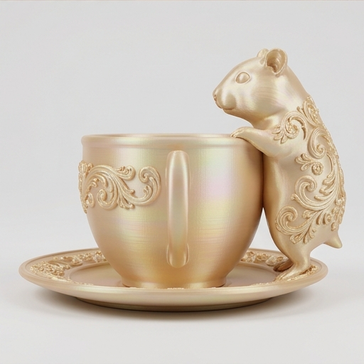 クリームハムスターのアクセサリートレイ 4枚目
