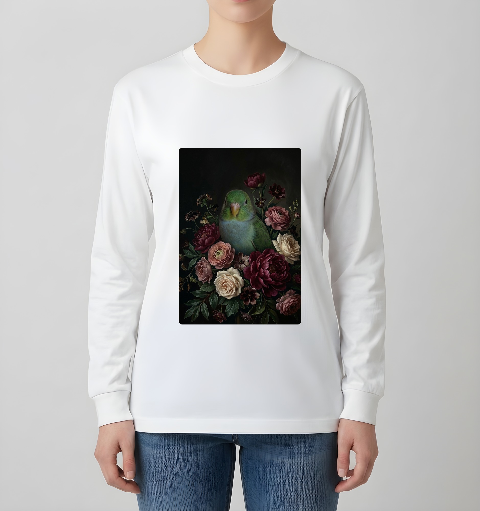 サザナミインコの長袖Tシャツ 4枚目