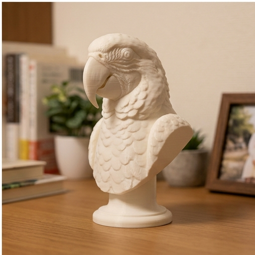 ルリコンゴウインコのルネサンス肖像画胸像