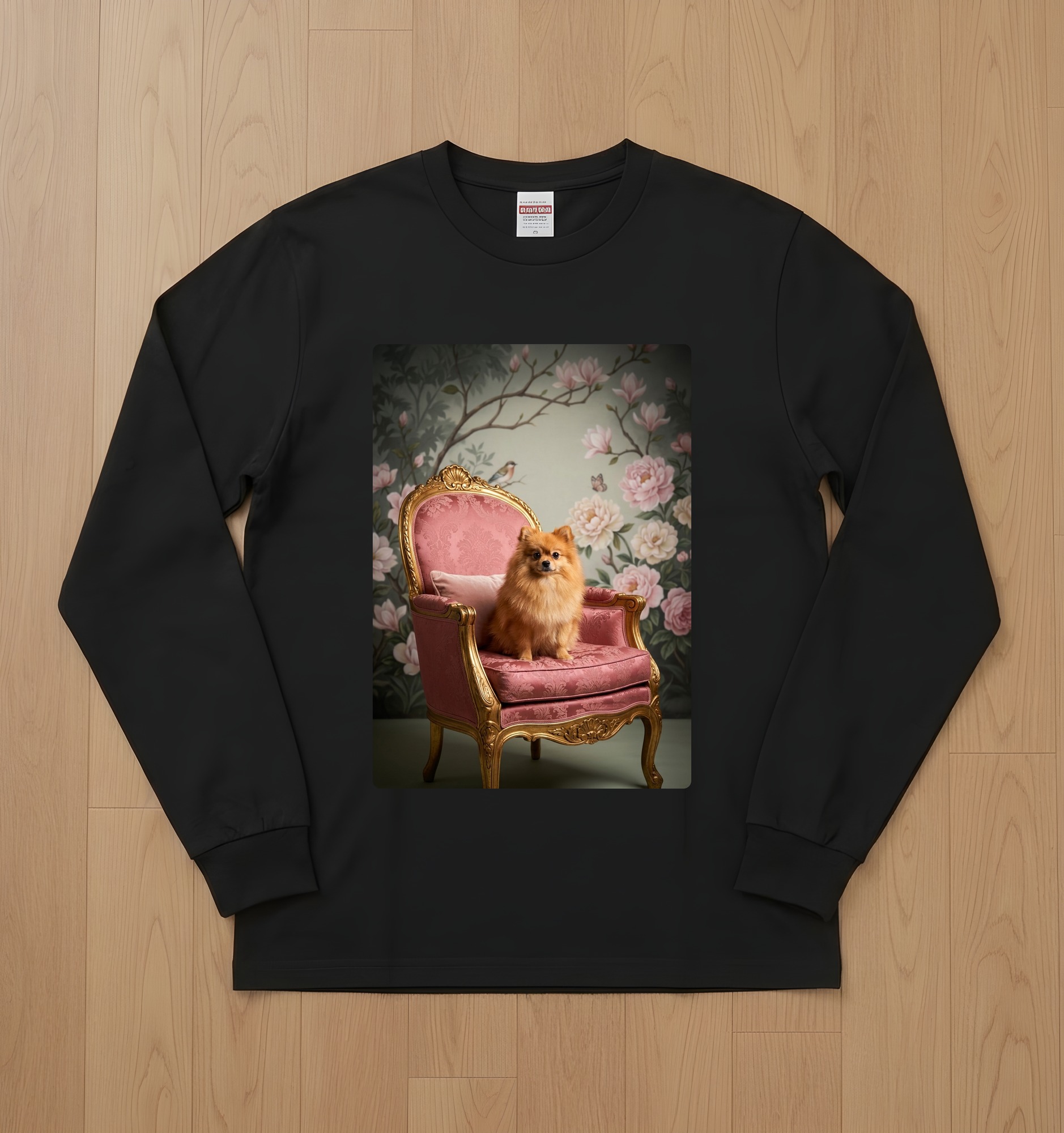 ポメラニアンの長袖Tシャツ 1枚目