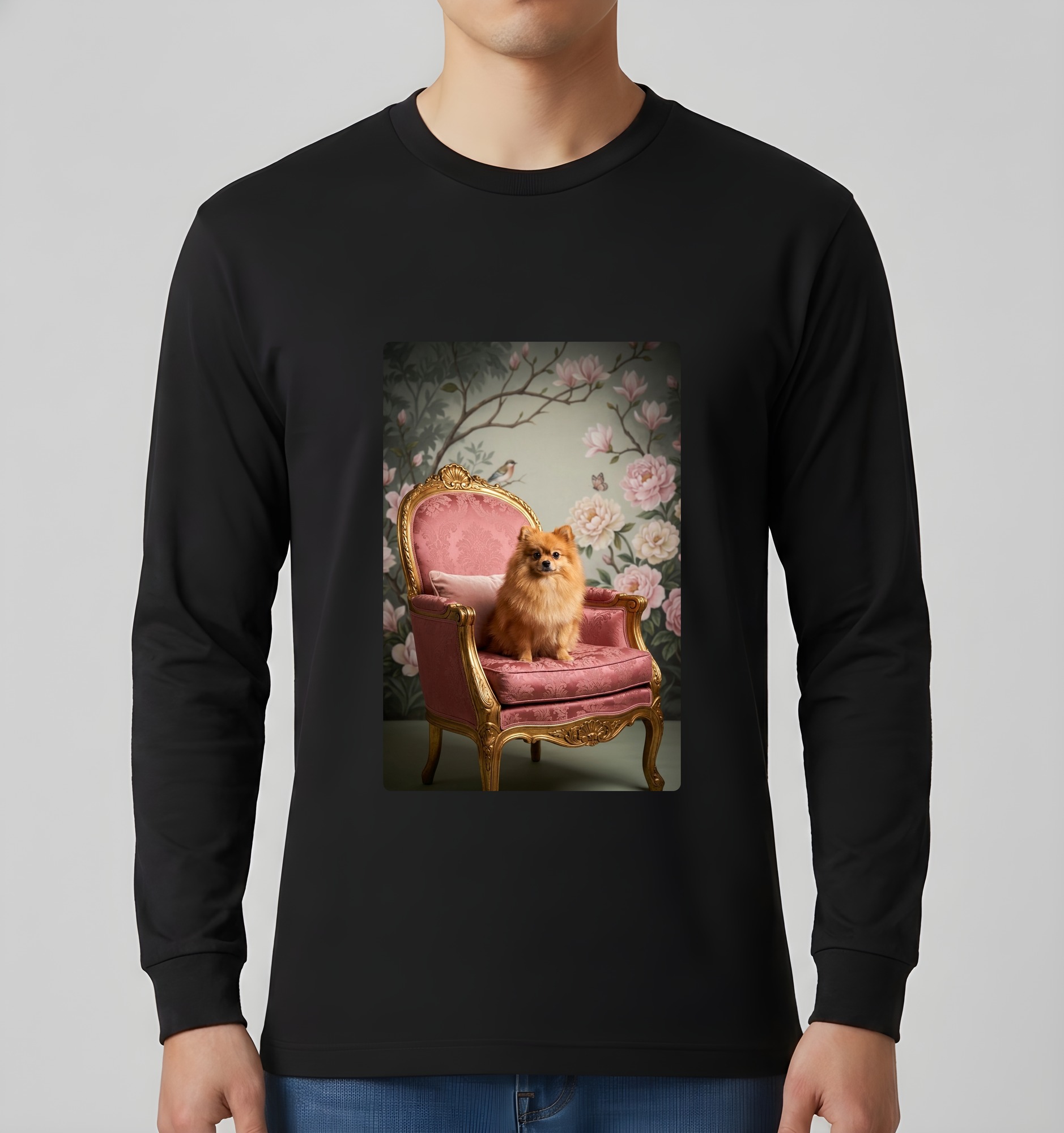 ポメラニアンの長袖Tシャツ 3枚目