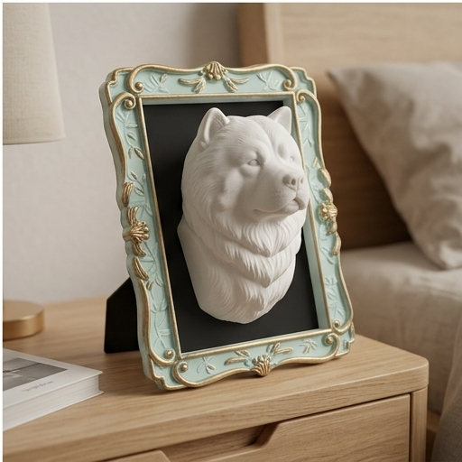 チャウチャウの壁掛けレリーフ 1枚目