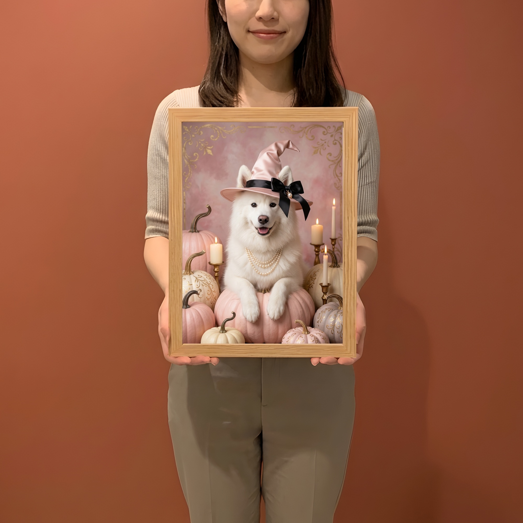 サモエドの額装プリント 2枚目