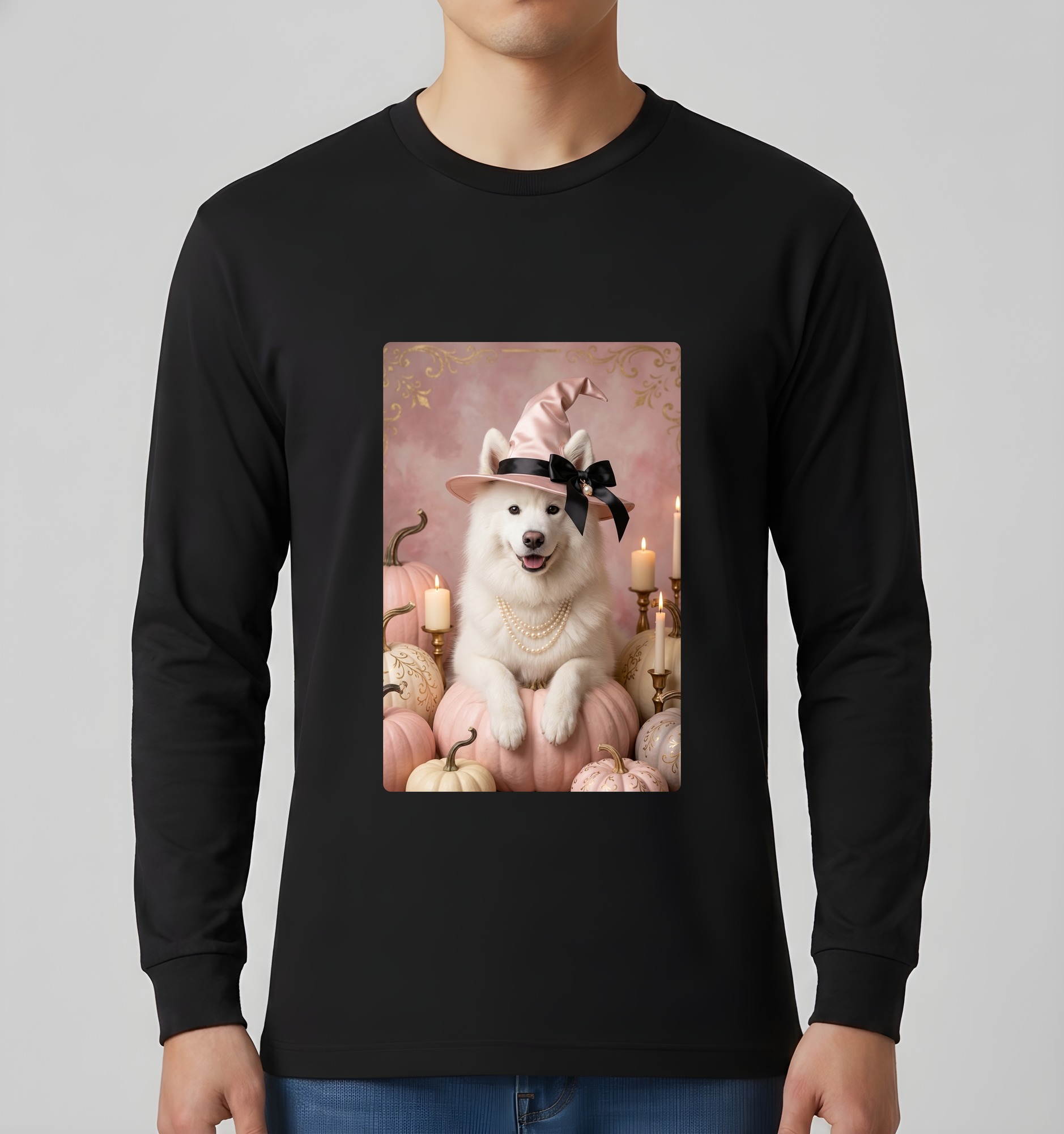 サモエドの長袖Tシャツ 3枚目