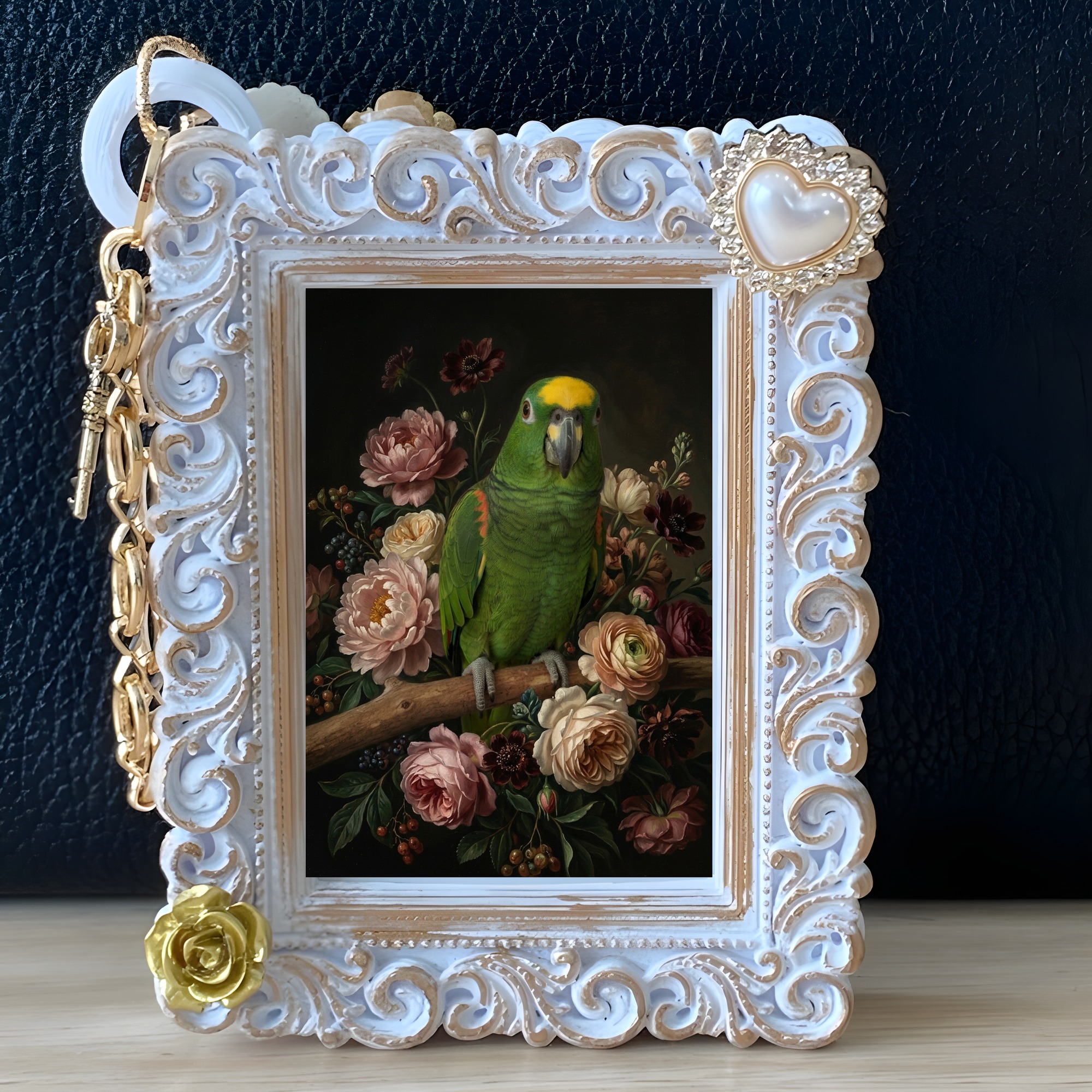 キエリボウシインコのバッグチャーム 5枚目