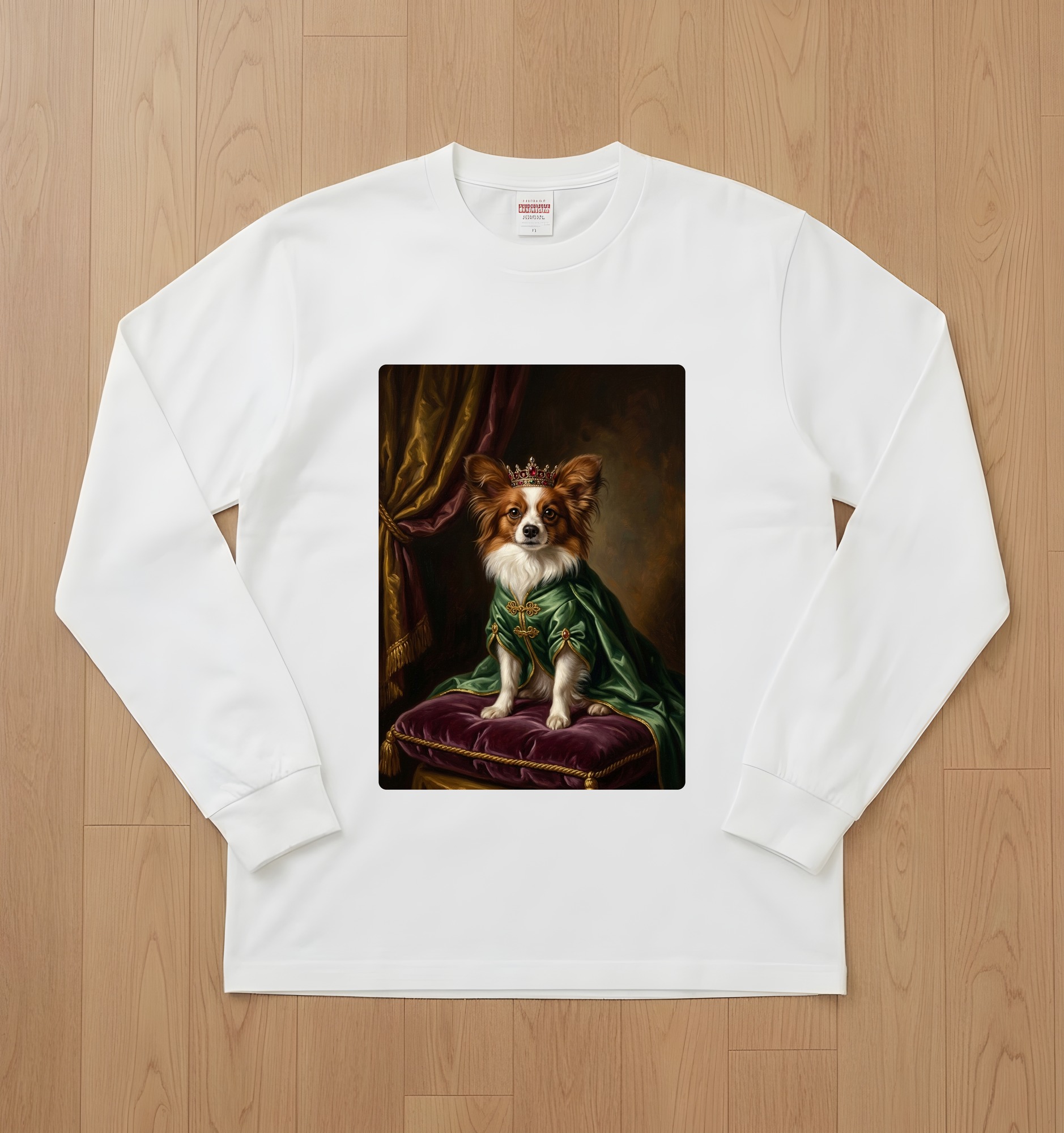 パピヨンの長袖Tシャツ 1枚目