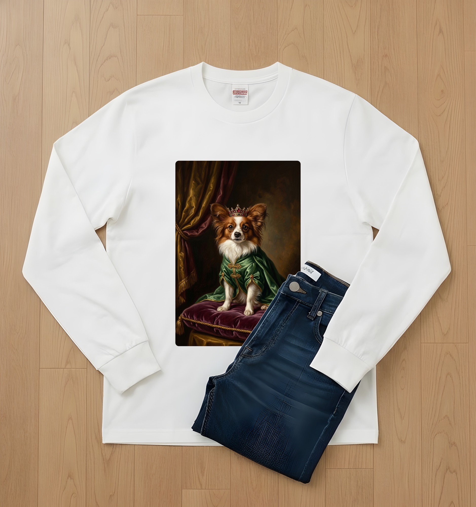 パピヨンの長袖Tシャツ 2枚目