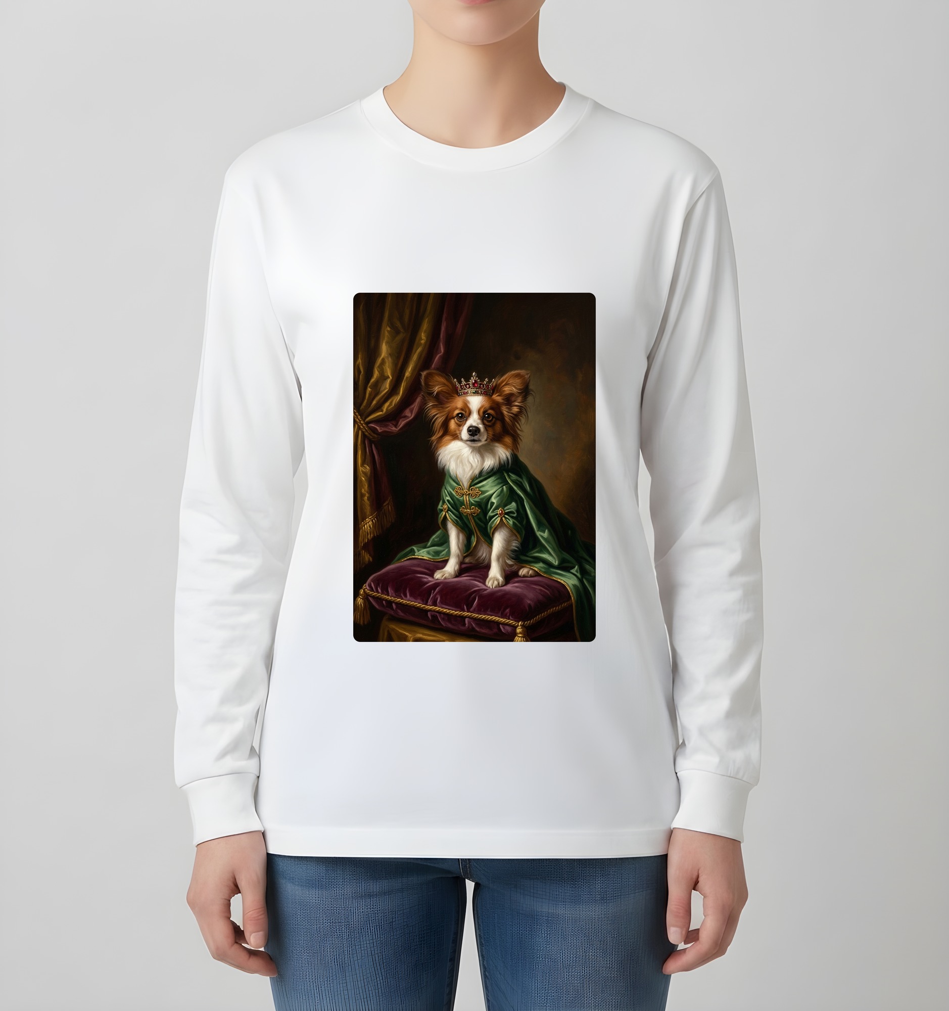 パピヨンの長袖Tシャツ 4枚目