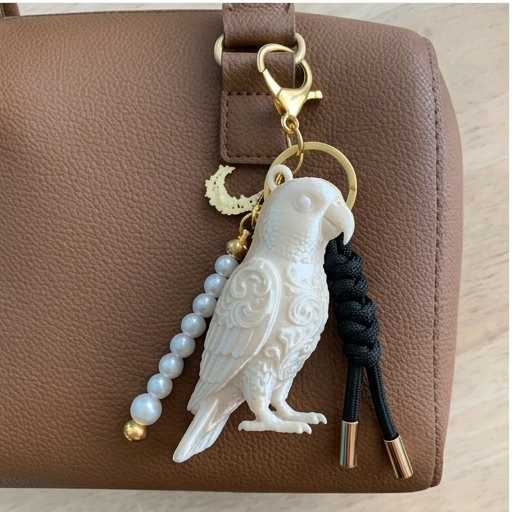 シロハラインコのキーホルダー 3枚目