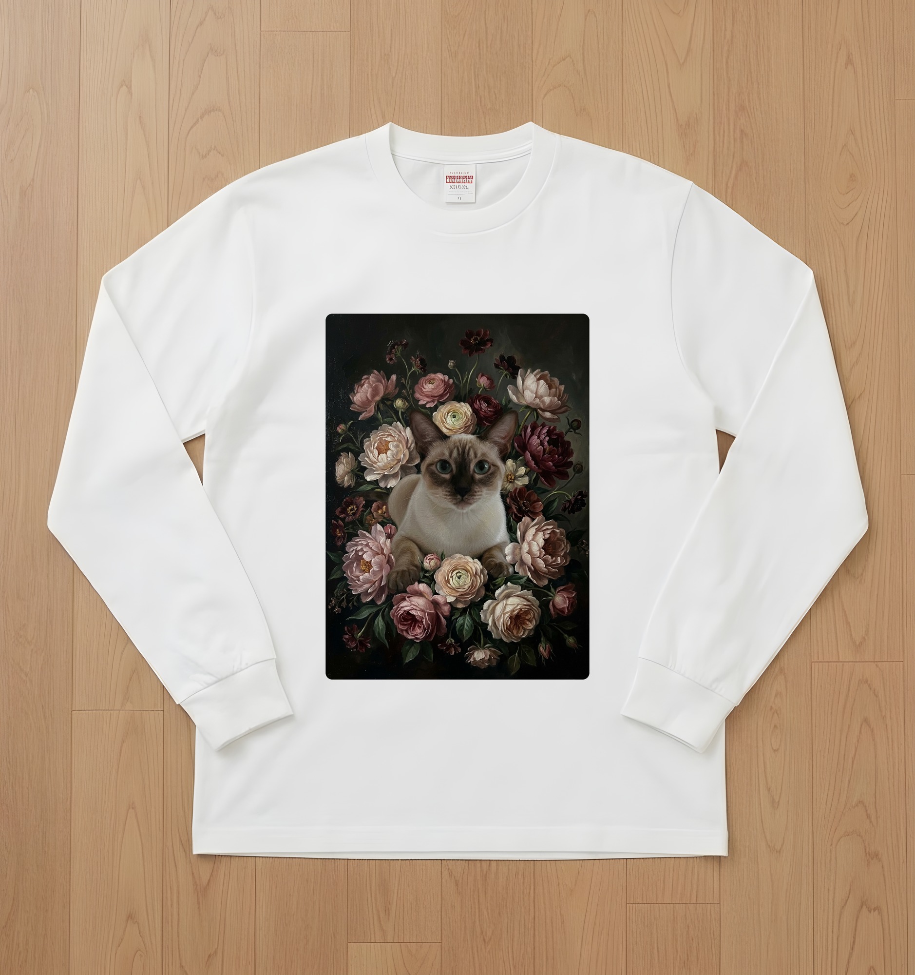 シャム猫の長袖Tシャツ 1枚目