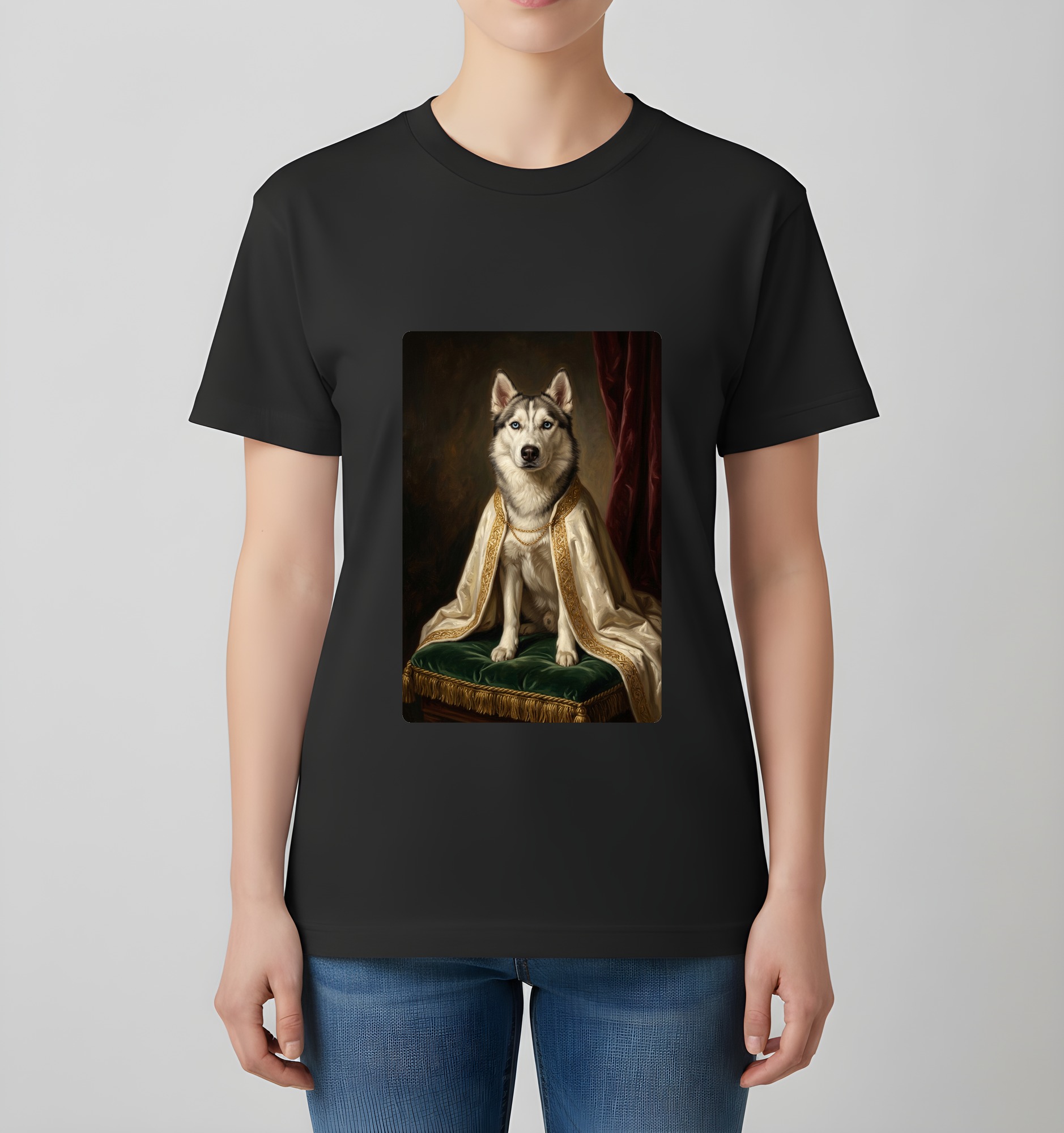シベリアンハスキーのTシャツ 4枚目