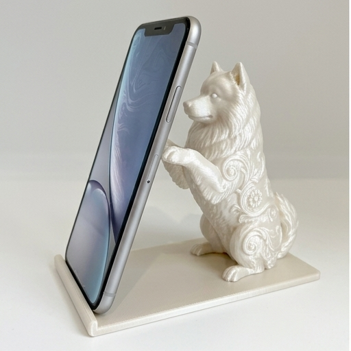サモエドのスマホスタンド 1枚目