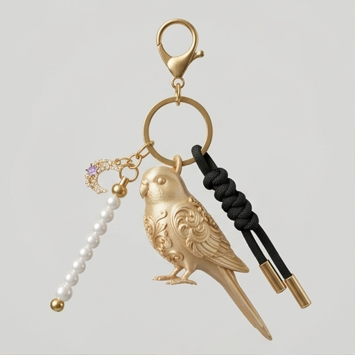 アキクサインコのキーホルダー 1枚目