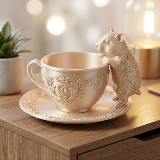 テディベアハムスターのアクセサリートレイ 2枚目