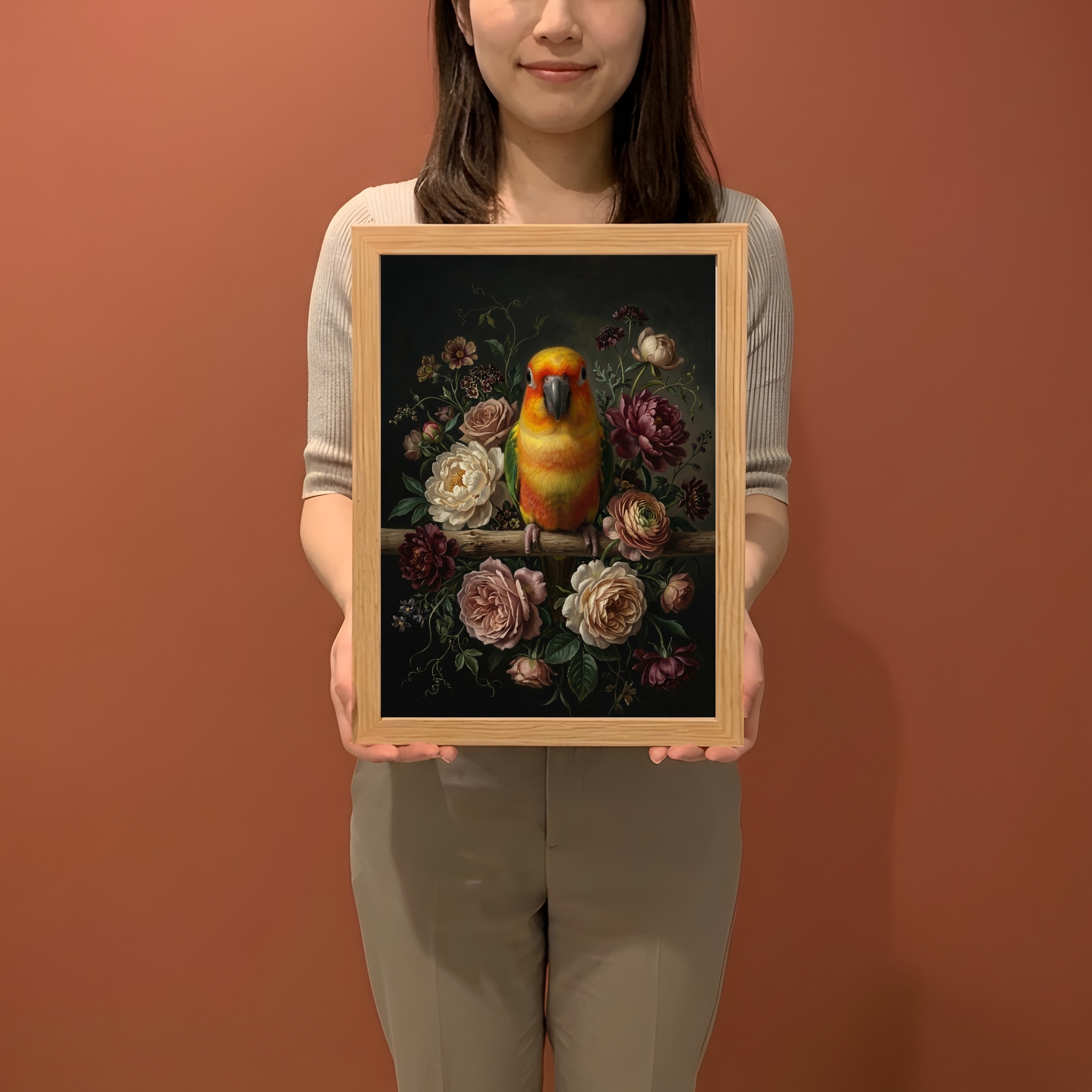 ナナイロメキシコインコの額装プリント 2枚目