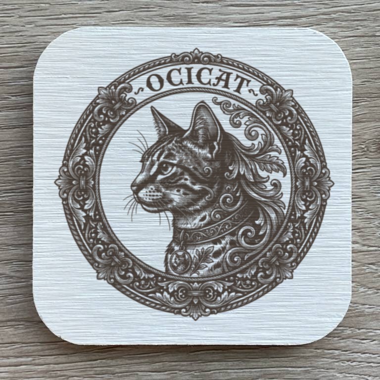 オシキャットのルネサンス肖像画コースターセット
