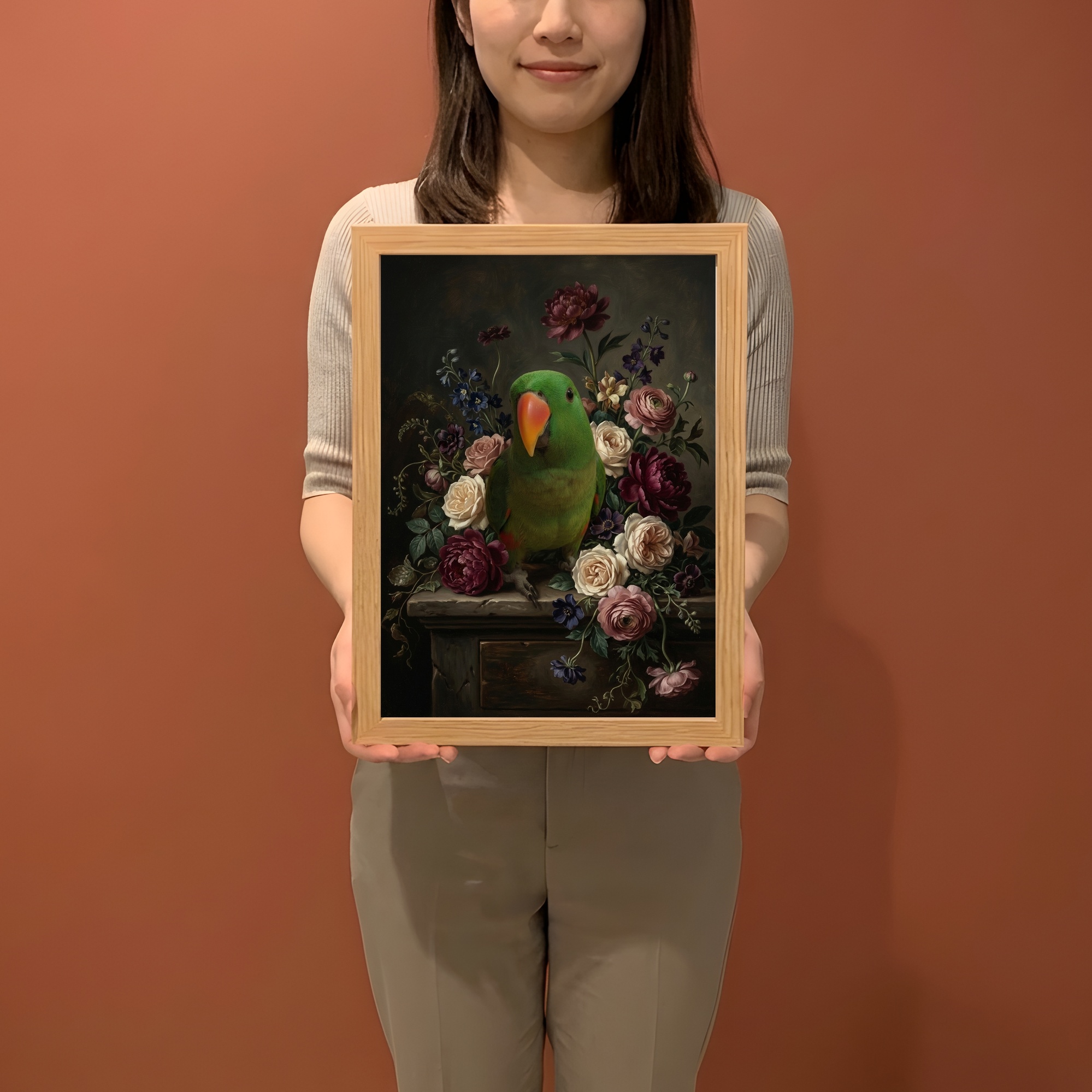 オオハナインコの額装プリント 2枚目
