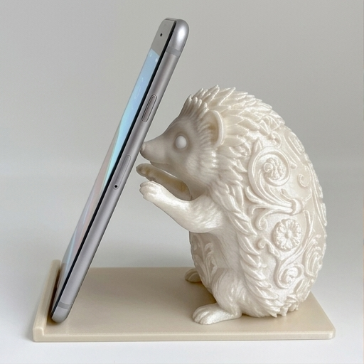 ハリネズミのスマホスタンド 1枚目