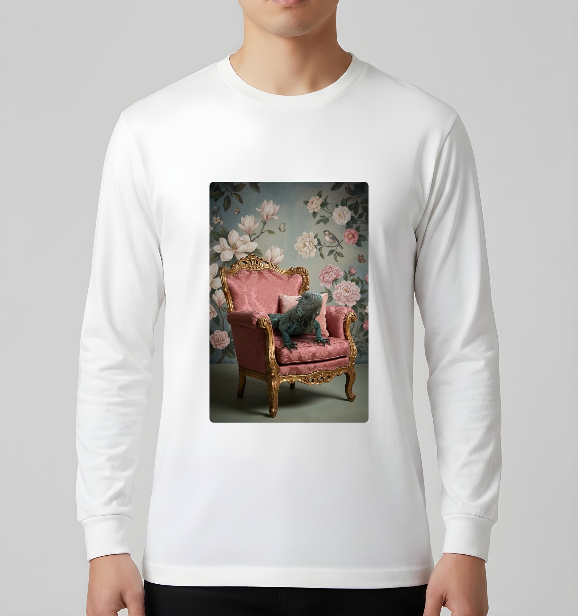 ブルーイグアナの長袖Tシャツ 3枚目