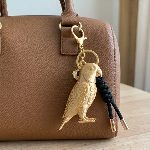 ズグロシロハラインコのキーホルダー 3枚目