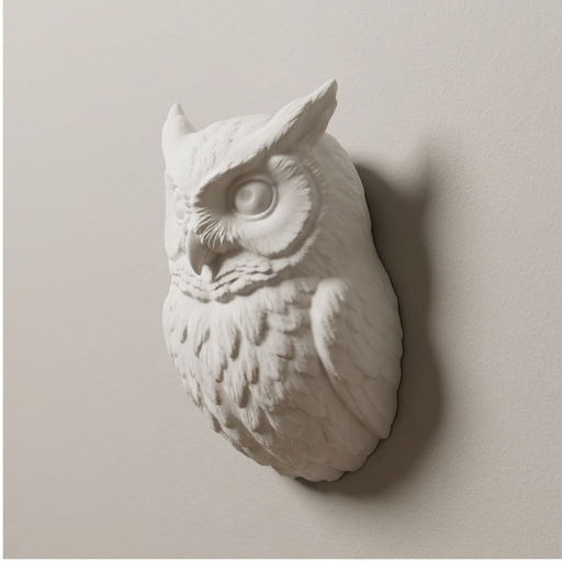コノハズクのルネサンス肖像画壁掛けレリーフ(2枚目)