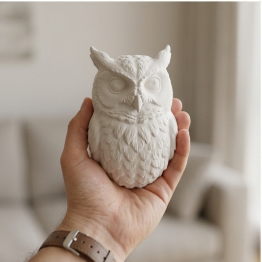 コノハズクのルネサンス肖像画壁掛けレリーフ(4枚目)