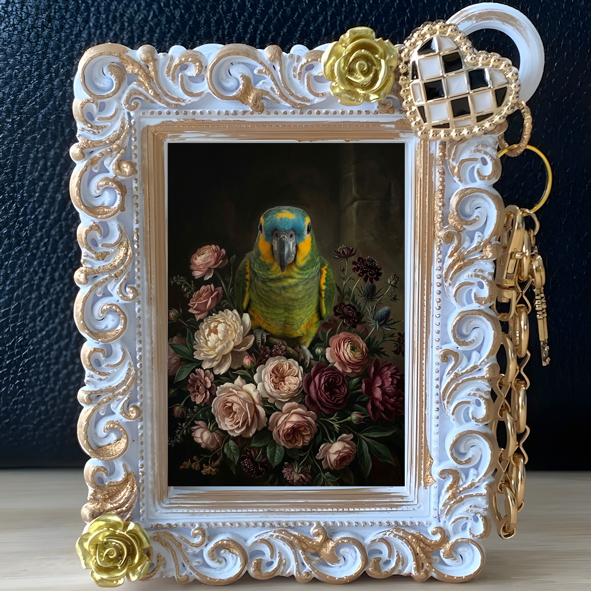 アオボウシインコのバッグチャーム 2枚目