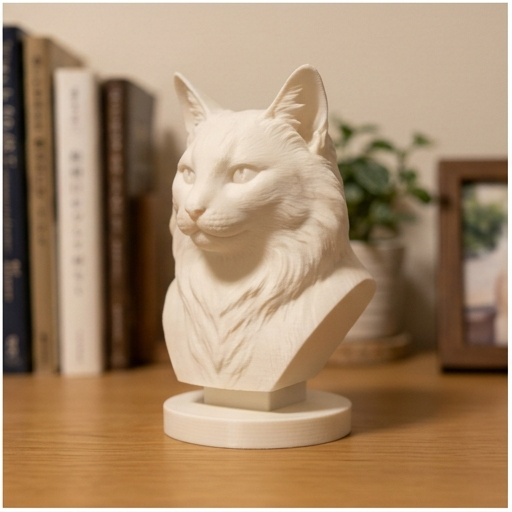 ノルウェージャンフォレストキャットのルネサンス肖像画胸像