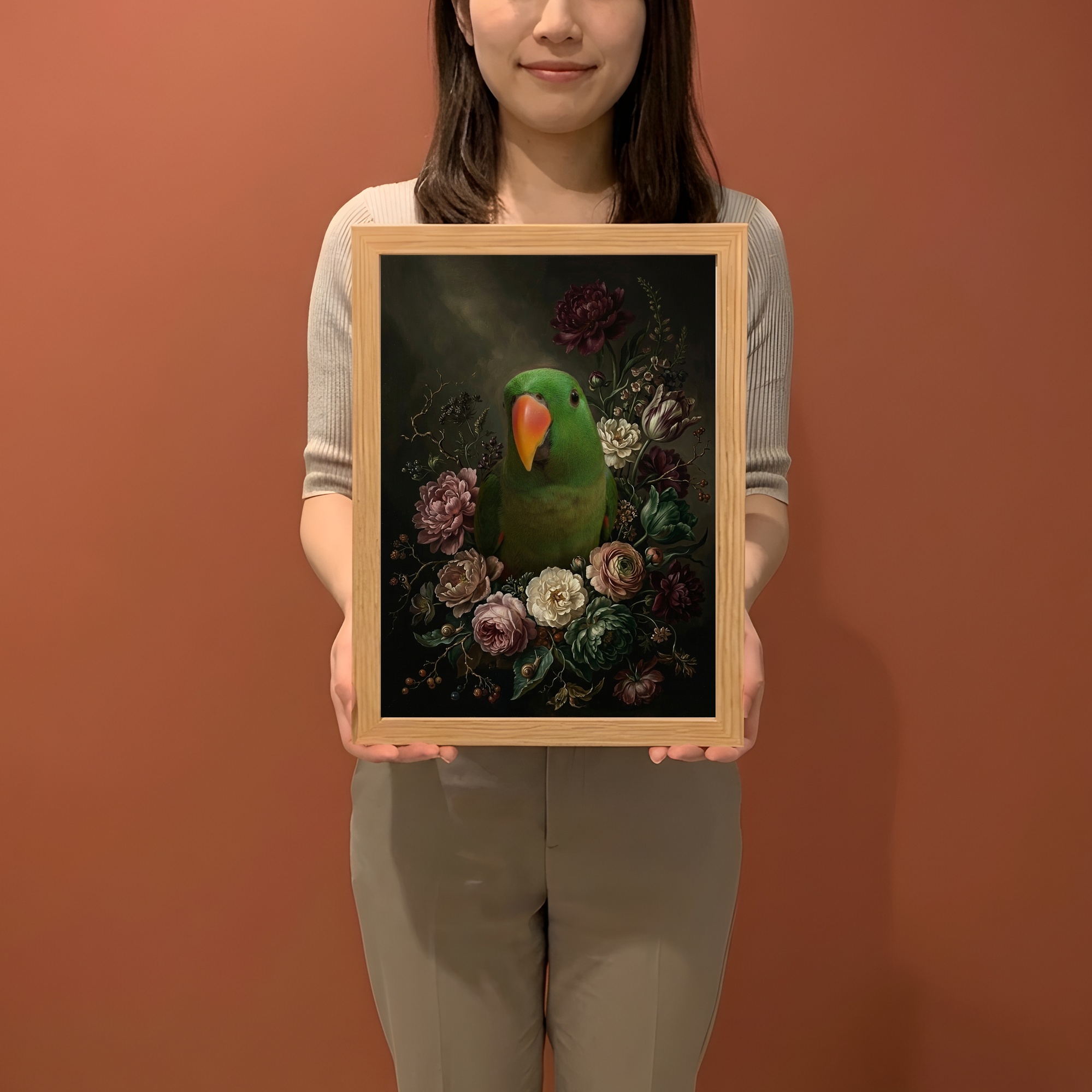 オオハナインコの額装プリント 2枚目