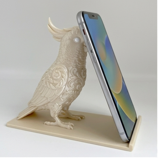 キバタンのスマホスタンド 1枚目