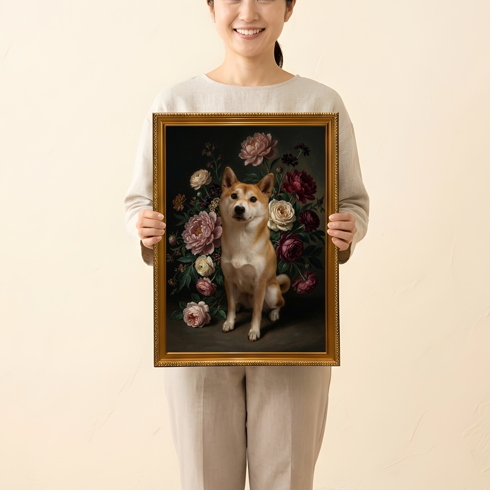 柴犬の額装プリント 2枚目