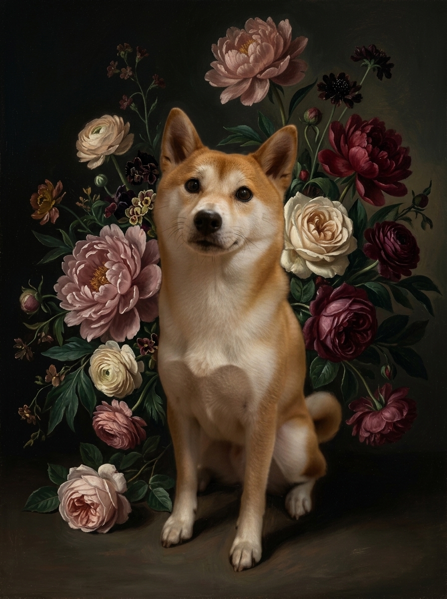 柴犬の額装プリント 4枚目