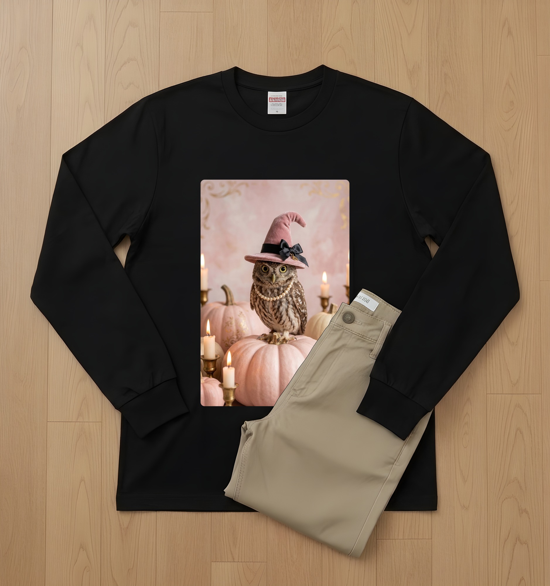 コノハズクの長袖Tシャツ 2枚目