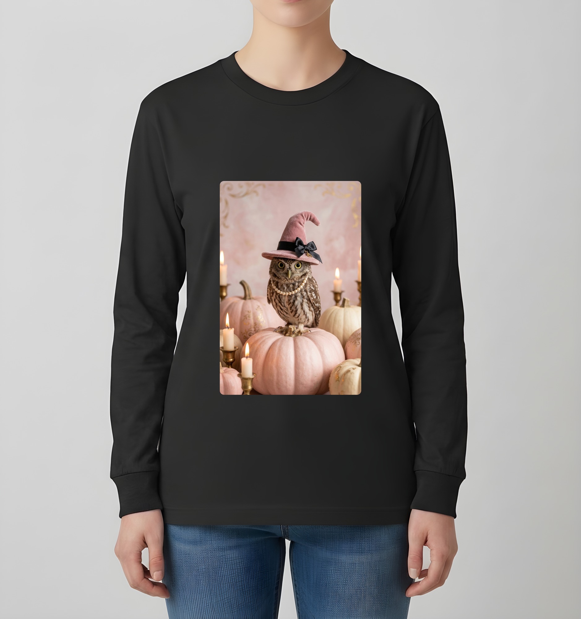 コノハズクの長袖Tシャツ 4枚目