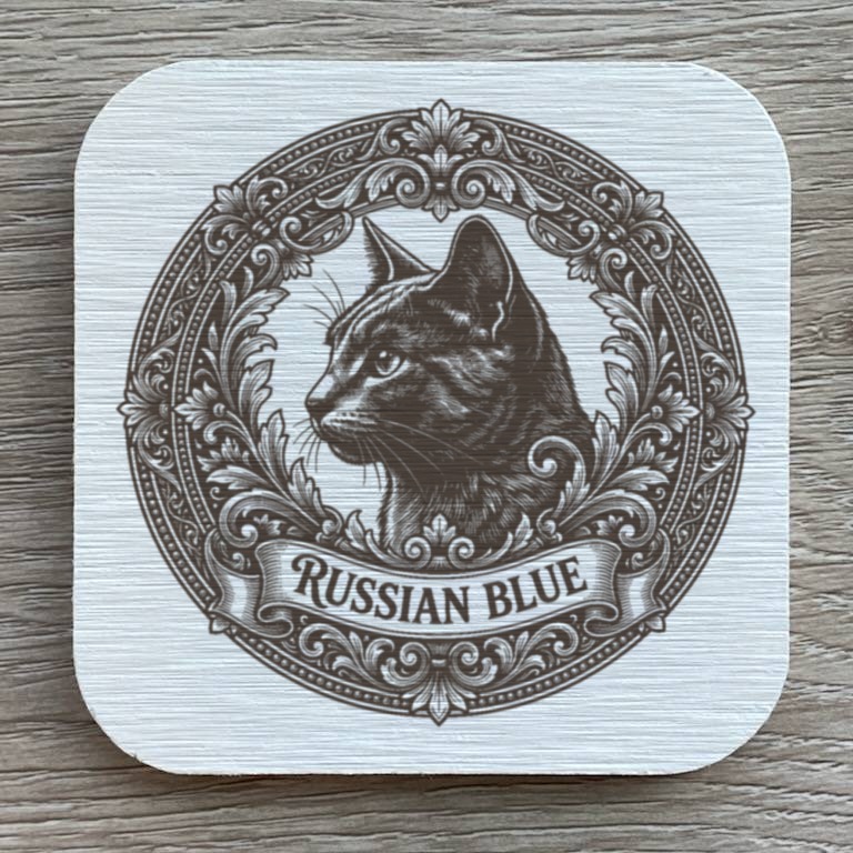ロシアンブルーのコースターセット 1枚目