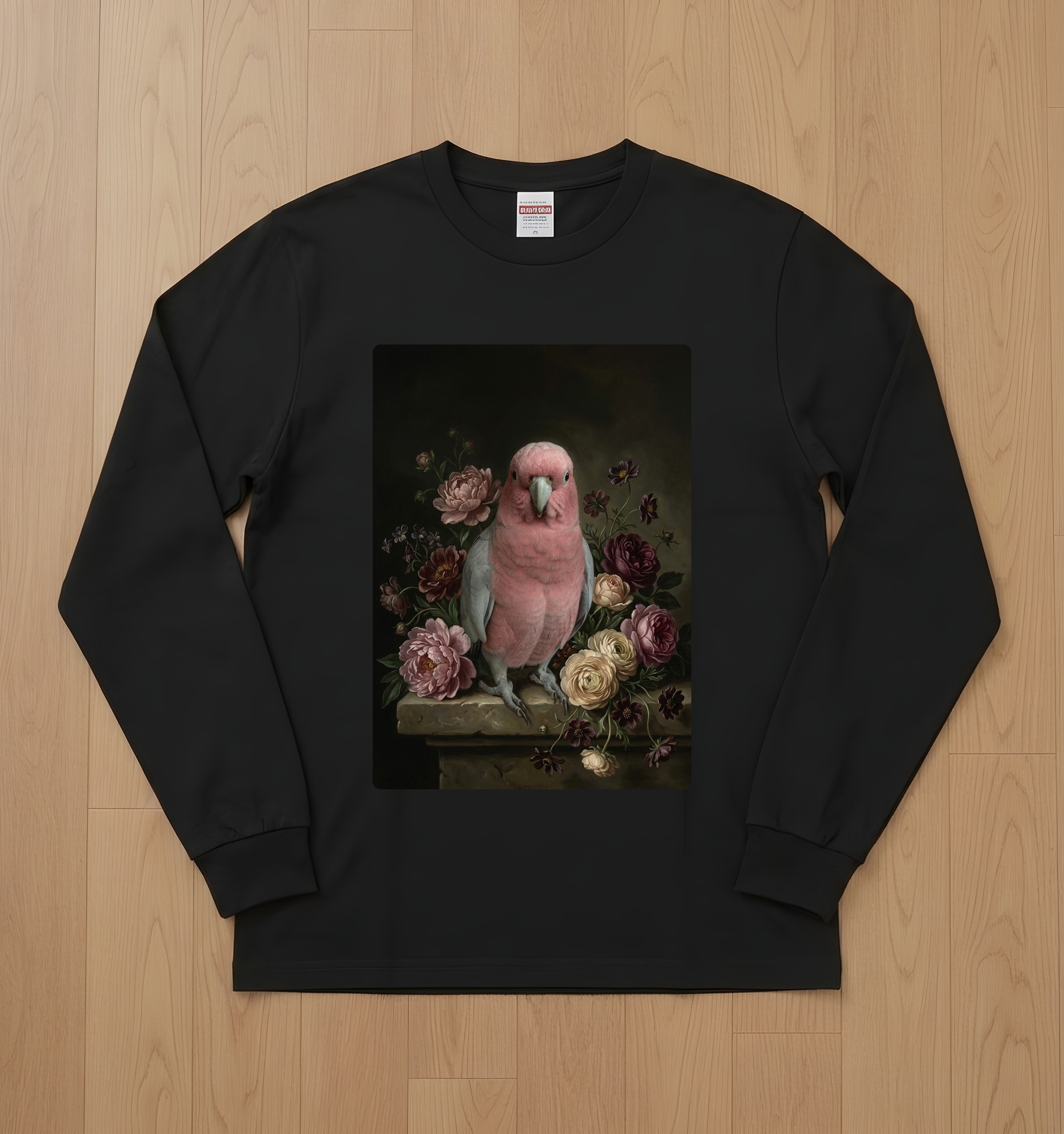 モモイロインコの長袖Tシャツ 1枚目
