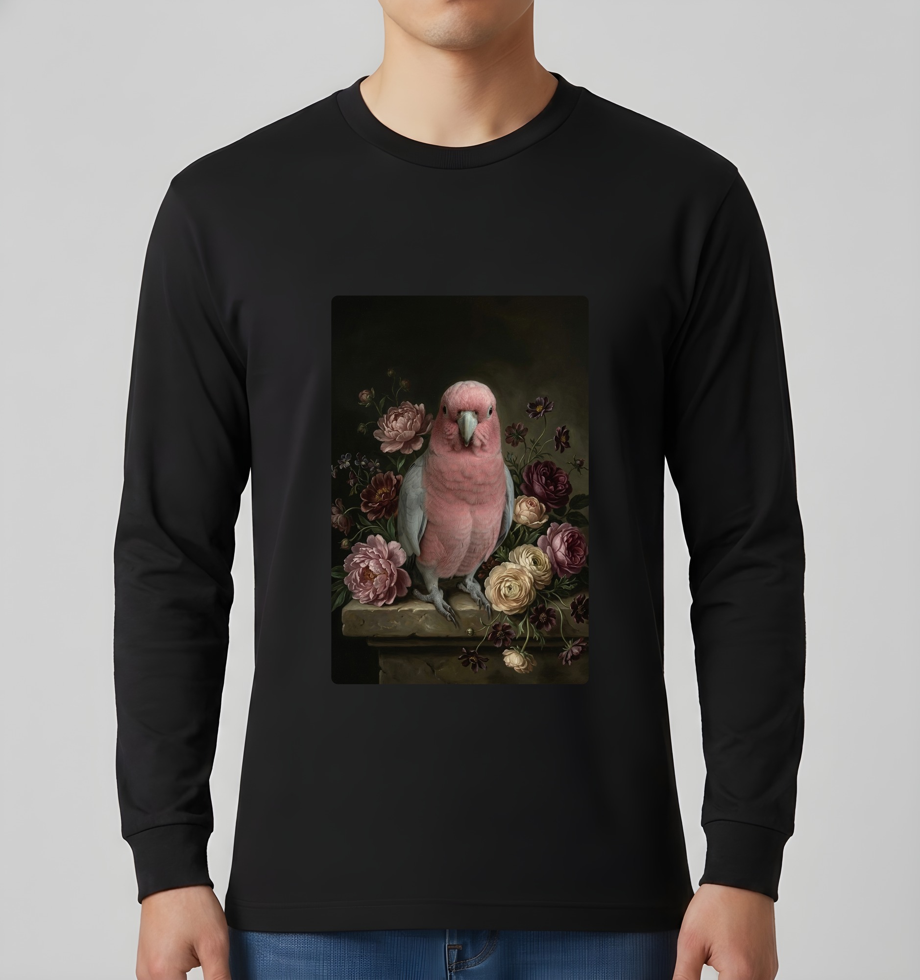 モモイロインコの長袖Tシャツ 3枚目