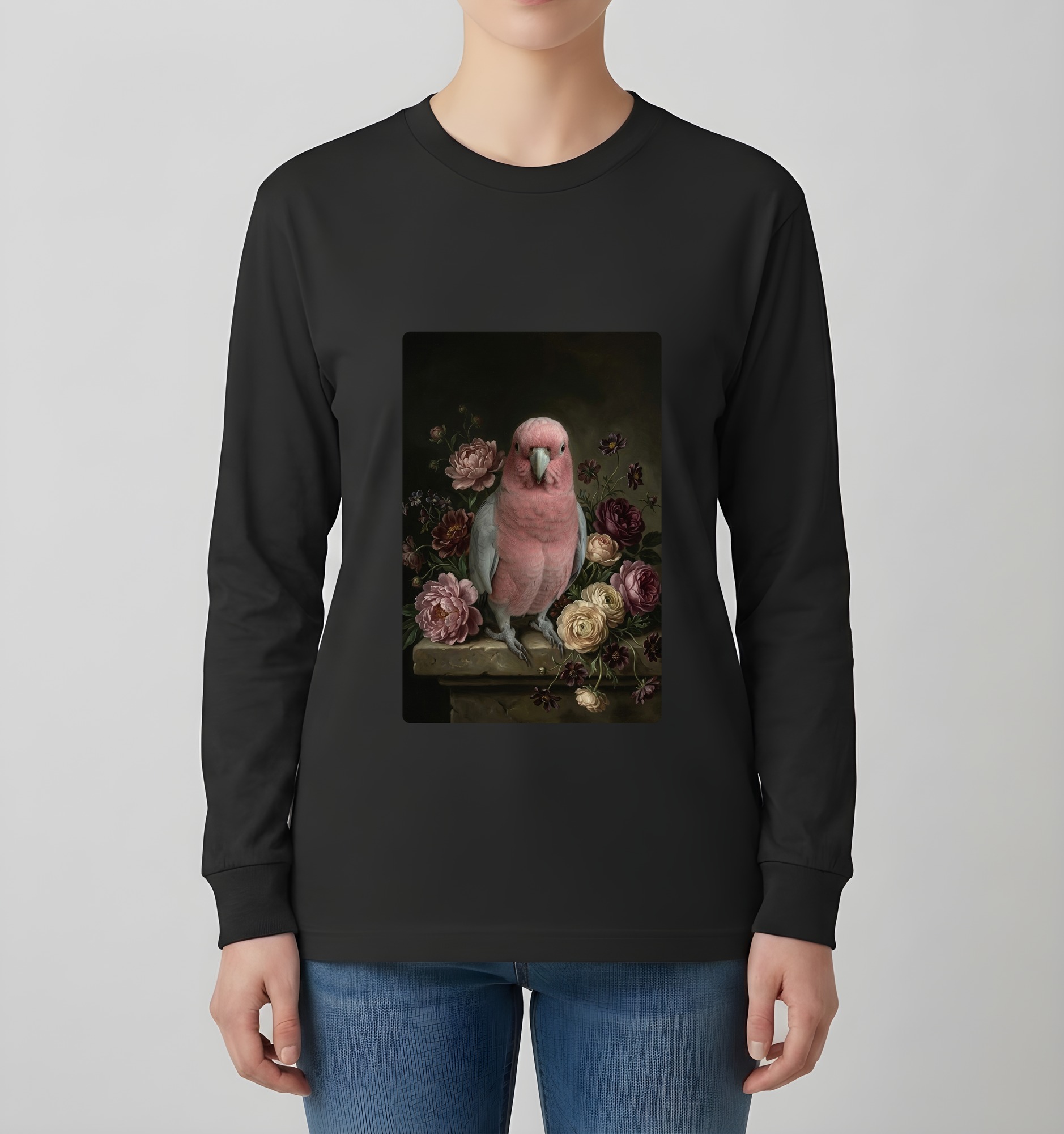 モモイロインコの長袖Tシャツ 4枚目