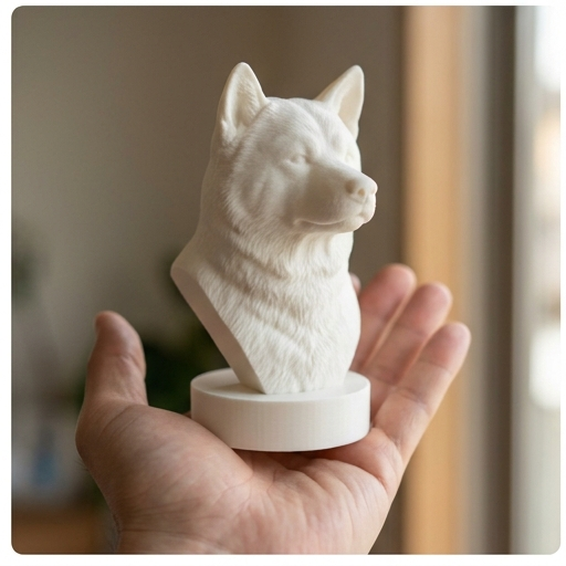 秋田犬のルネサンス肖像画胸像（2枚目）