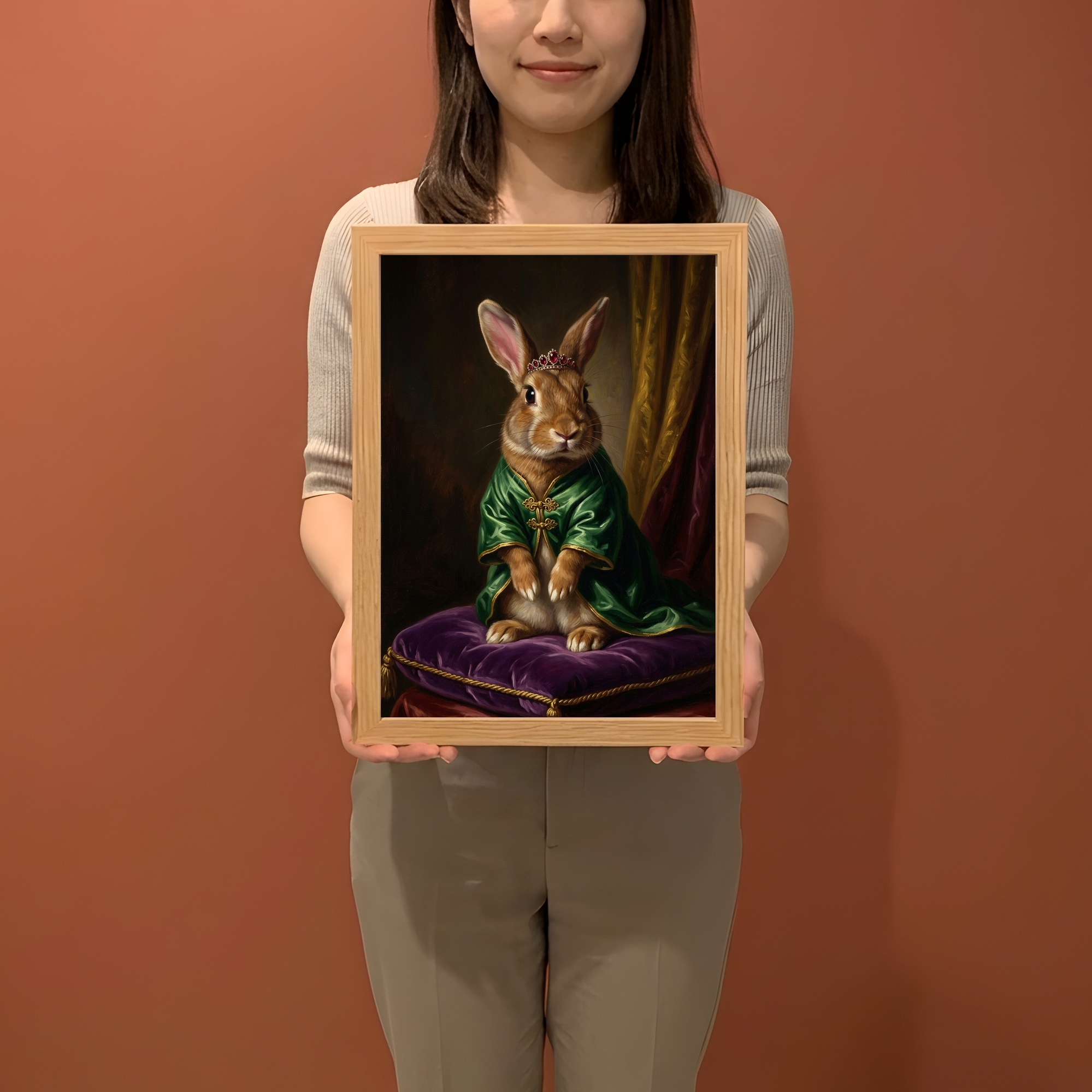 サテンのルネサンス肖像画額装プリント（A4サイズ）（2枚目）