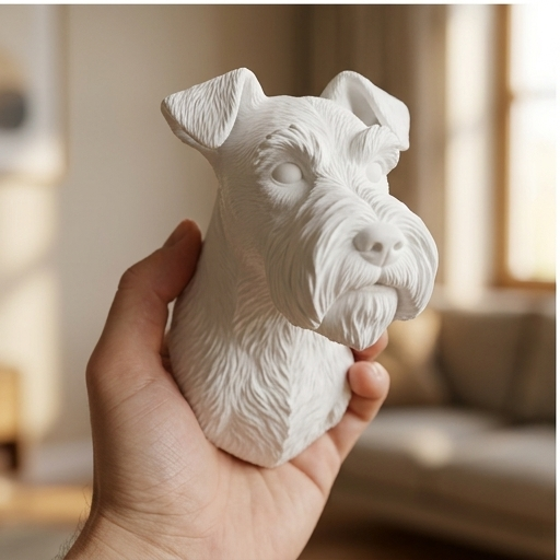 ミニチュアシュナウザーのルネサンス肖像画壁掛けレリーフ（4枚目）
