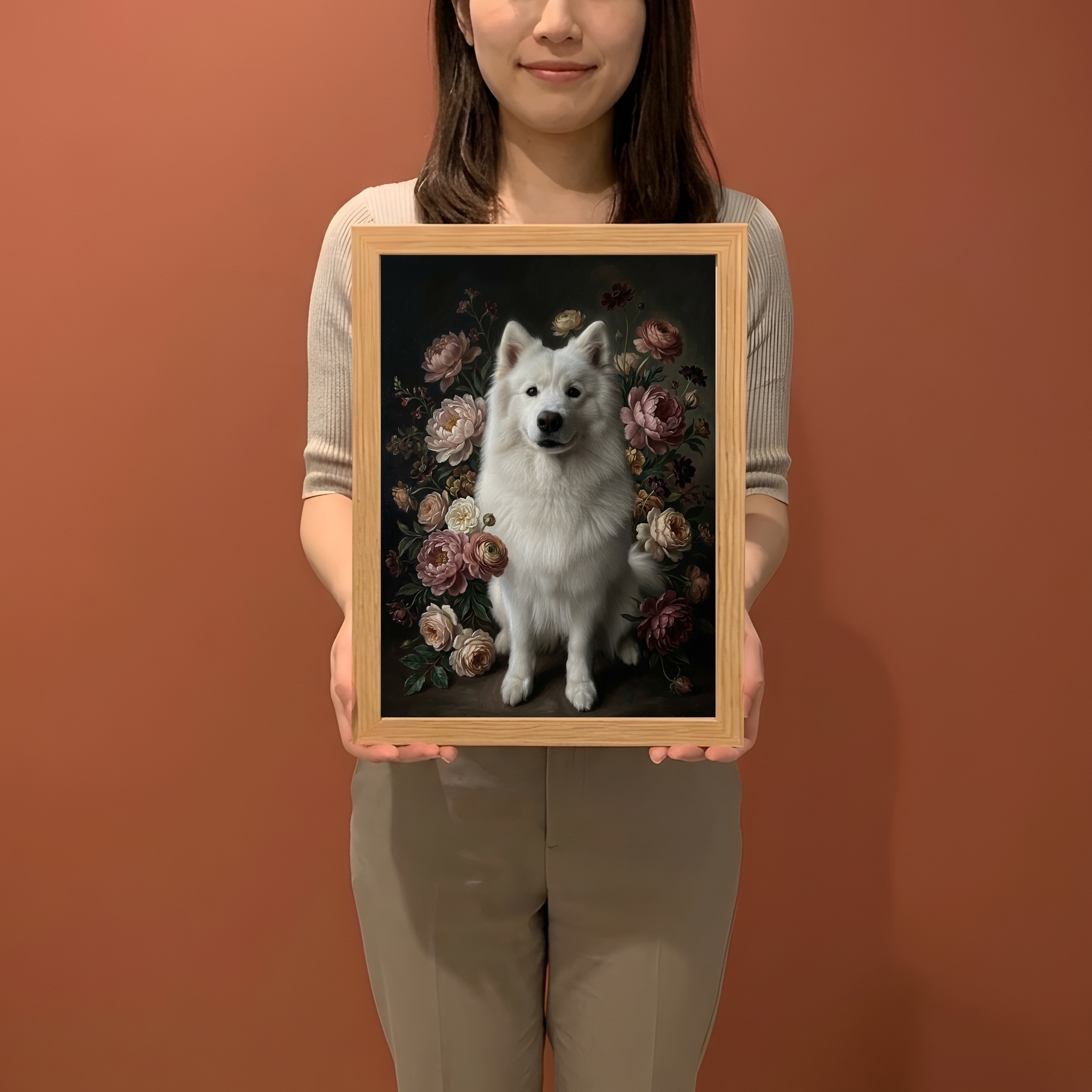 サモエドの額装プリント 2枚目