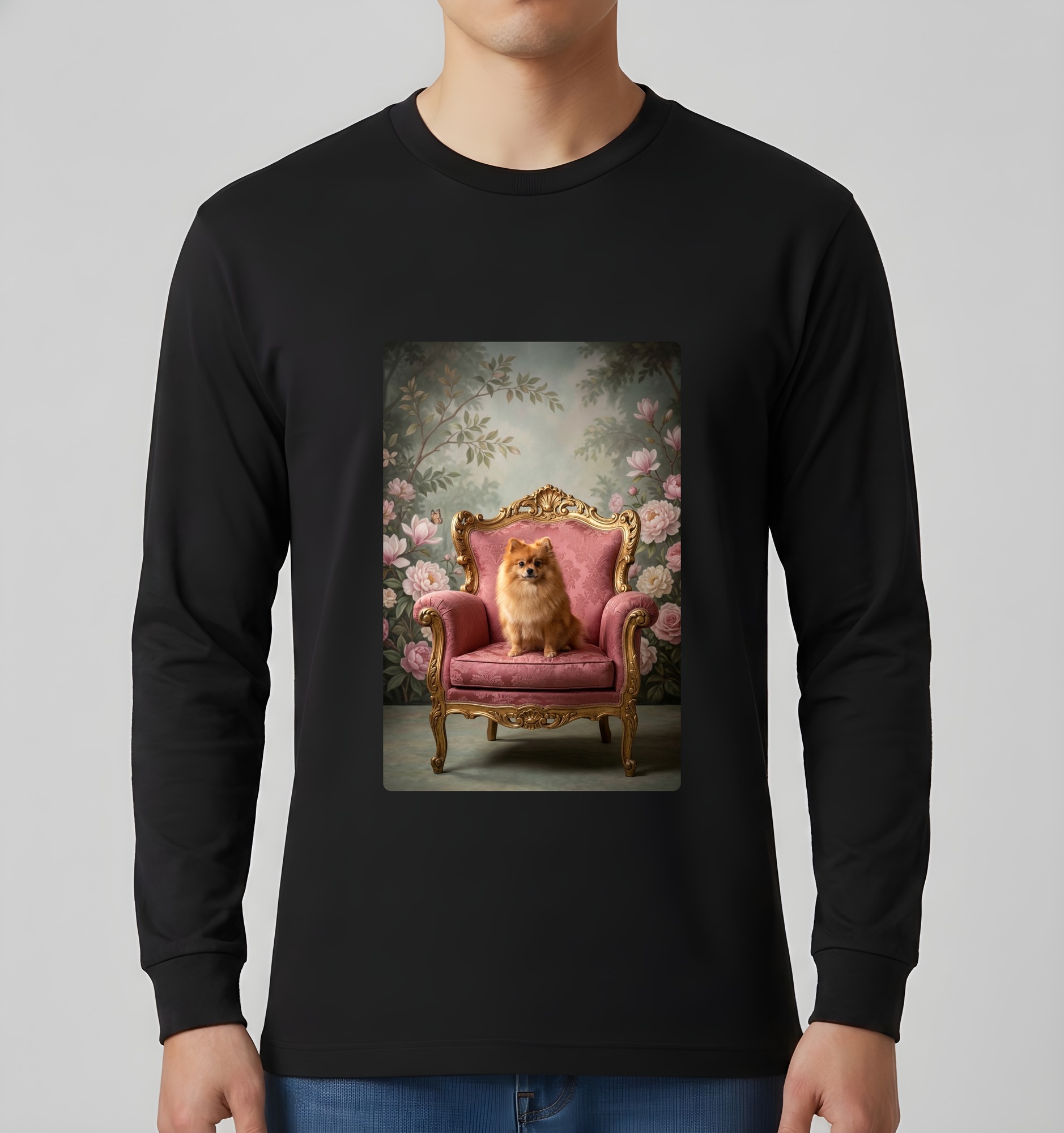 ポメラニアンの長袖Tシャツ 3枚目