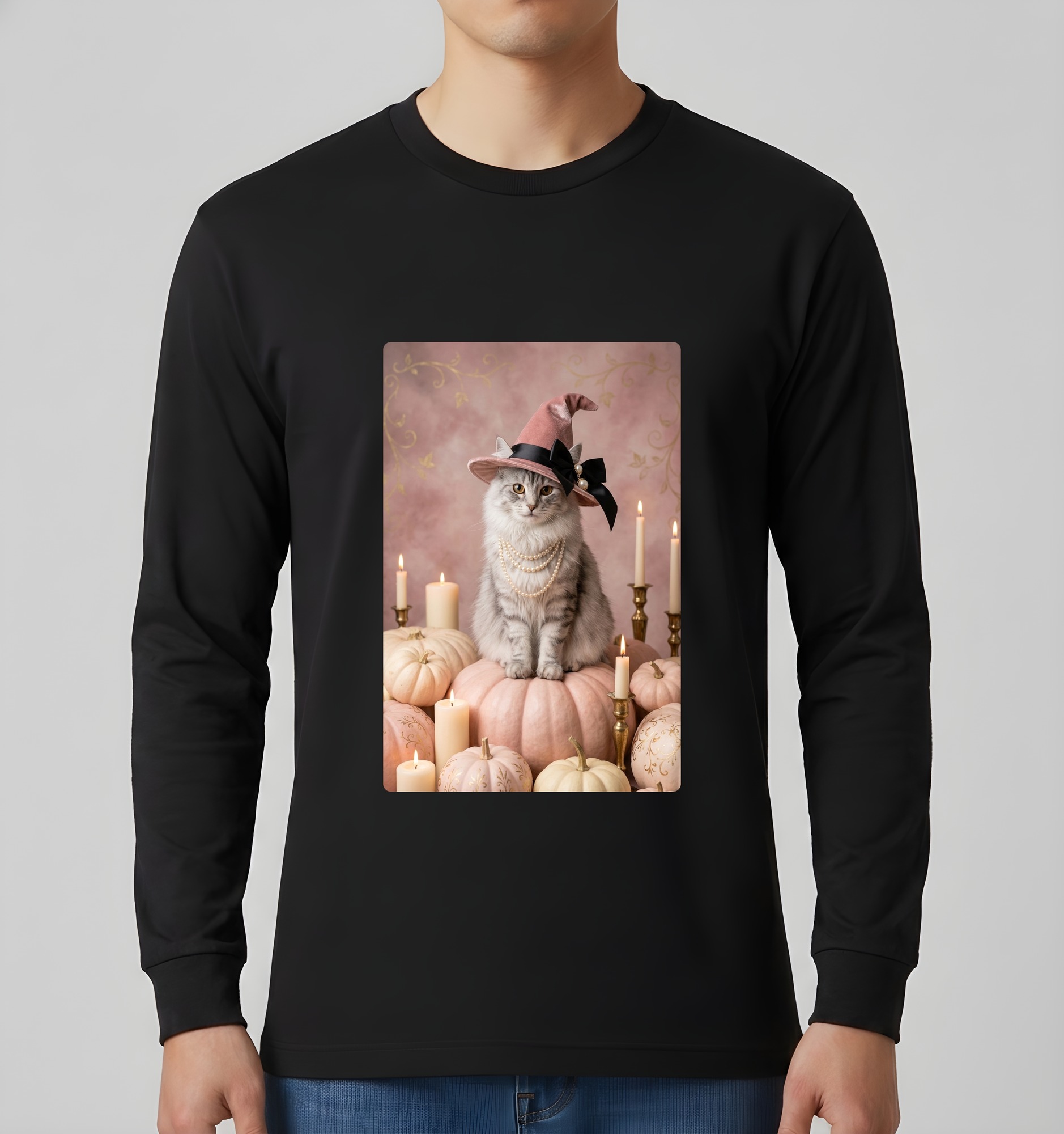 ノルウェージャンフォレストキャットの長袖Tシャツ 3枚目