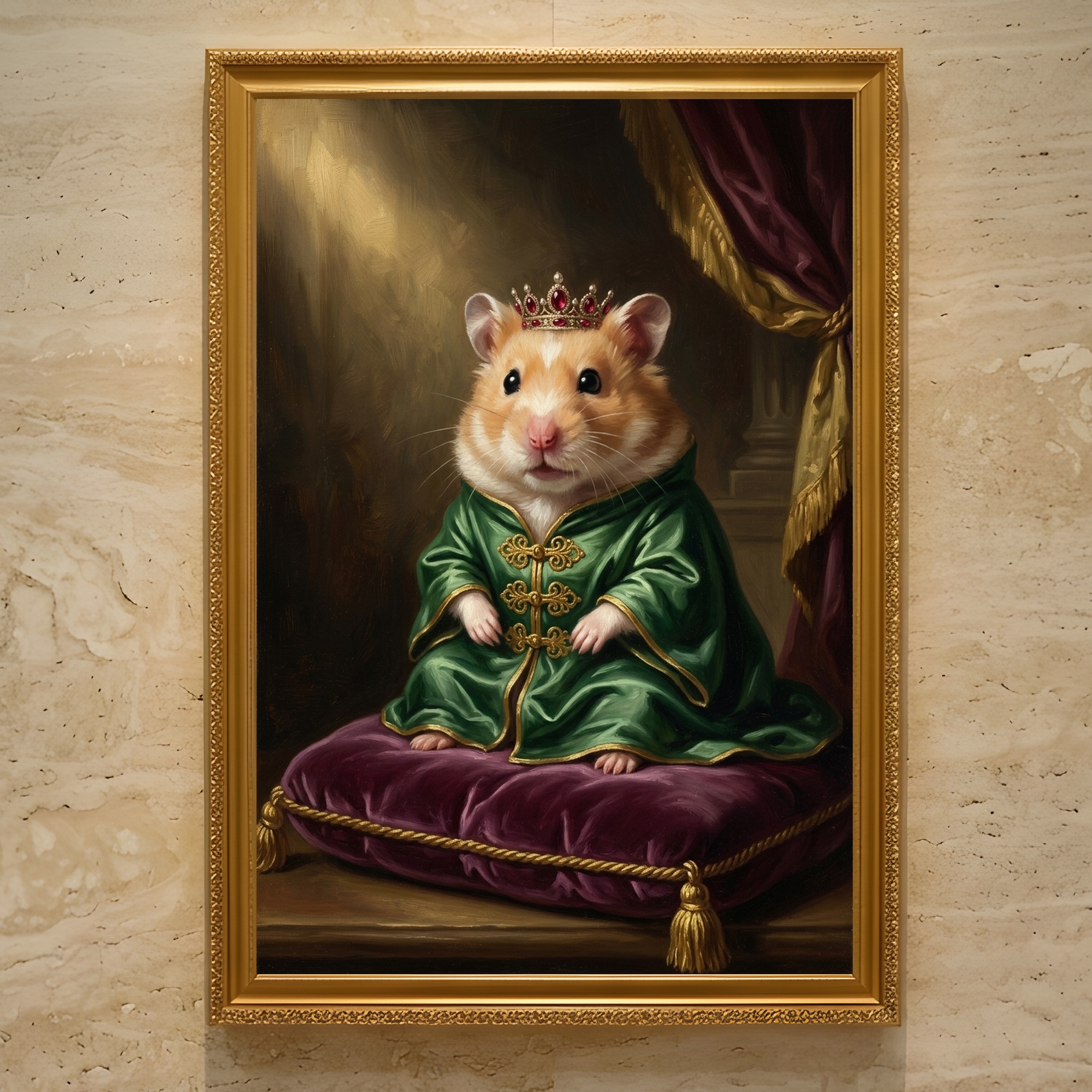 プディングハムスターの額装プリント 1枚目