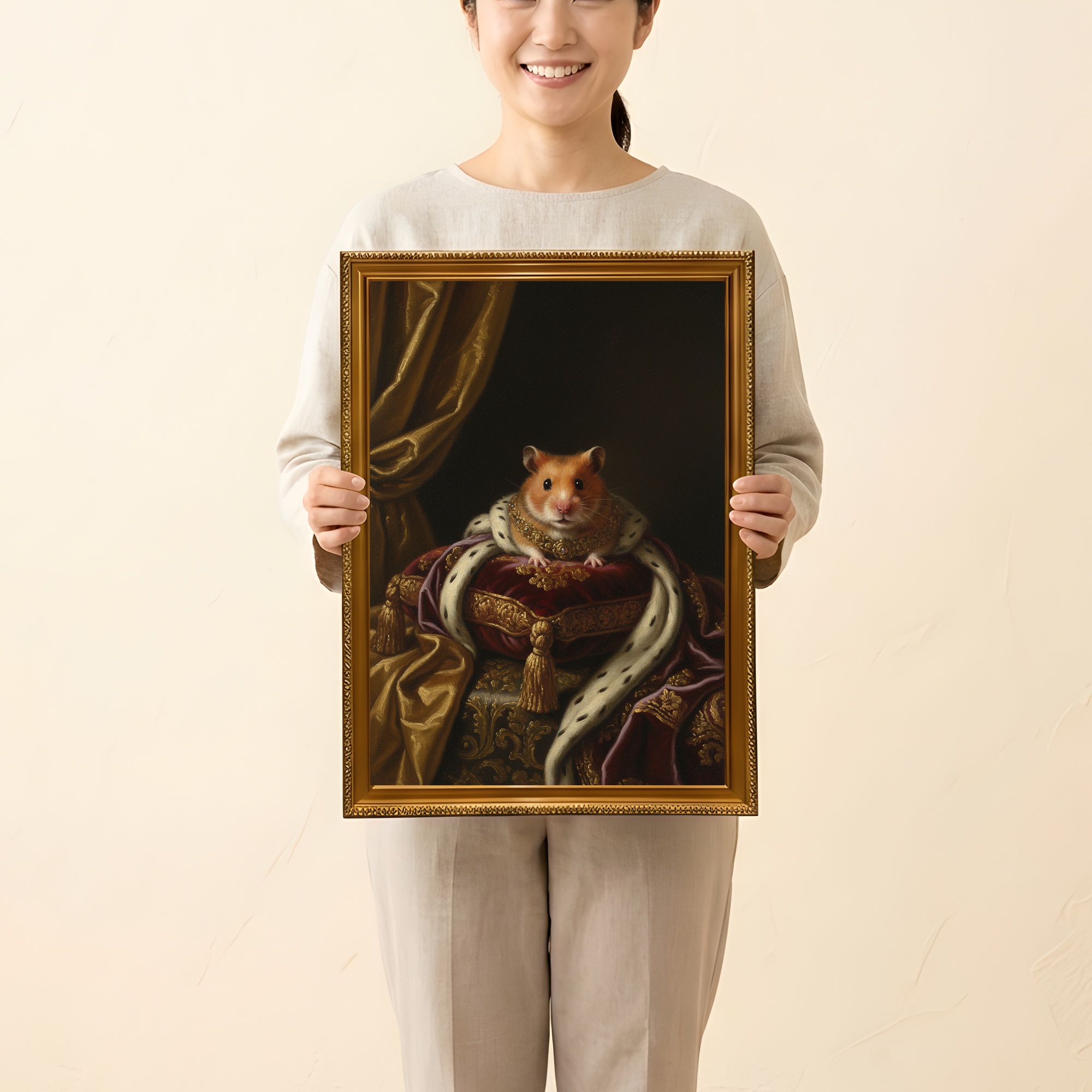 ゴールデンハムスターの額装プリント 2枚目
